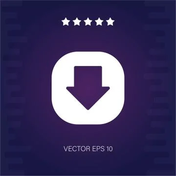 Down vector icon Stock Illustration