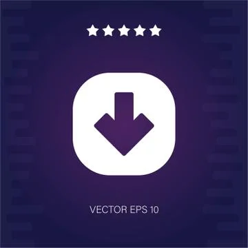 Down vector icon Stock Illustration