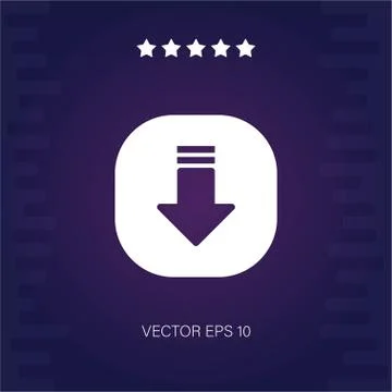 Down vector icon Stock Illustration