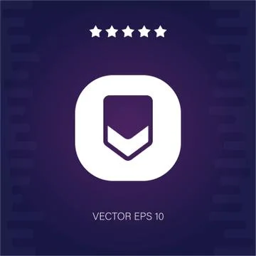 Down vector icon Stock Illustration