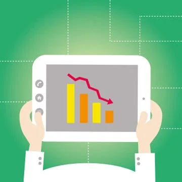 Down vector technology Stock Illustration