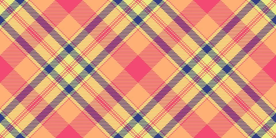 Down vector texture check, decorative fabric plaid pattern. Grungy tartan b.. Stock Illustration