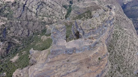 Down view of the waqrapukara archaeological place in cusco peru. Stock-Footage 151475868