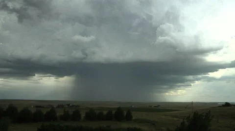 Downburst on the Plains Stock Footage 54729554