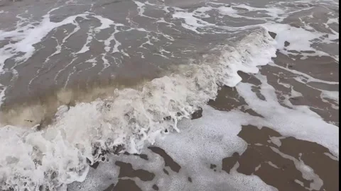 Downcast Ocean Waves Stock Footage 161393688