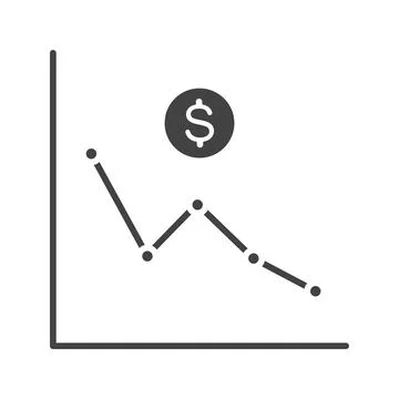 Downfall icon vector image. Stockillustratie