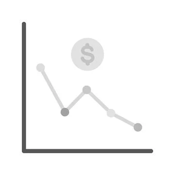 Downfall icon vector image. Stock Illustration