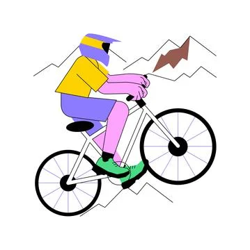 Downhill abstract concept vector illustration. Stock Illustration