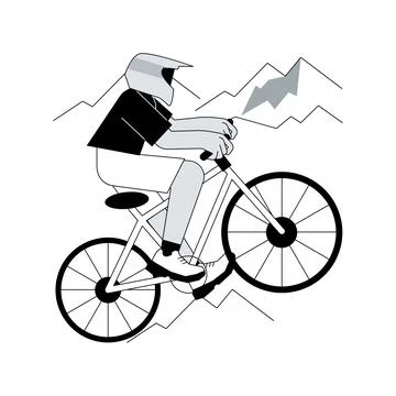 Downhill abstract concept vector illustration. Stock Illustration