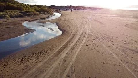 Downhill beach beach camping Stock Footage 169031563