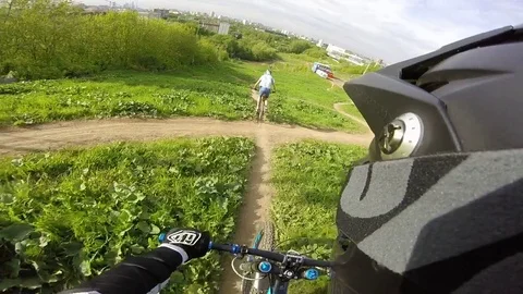 Downhill by bike Stock Footage 84831755
