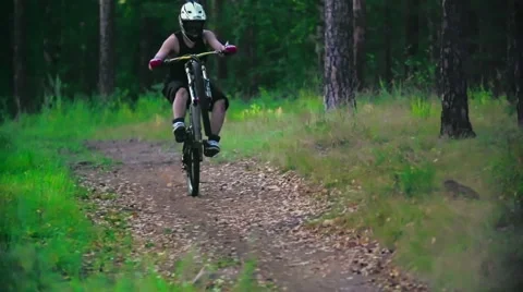 Wheeling Bike Stock Footage ~ Royalty 