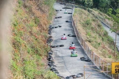 Downhill kart Stock Photos
