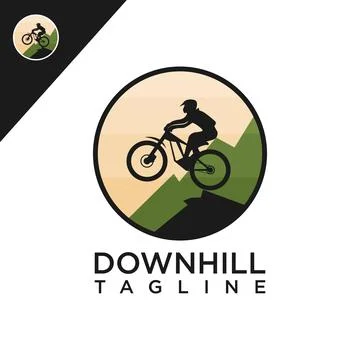 Downhill logo Stock Illustration