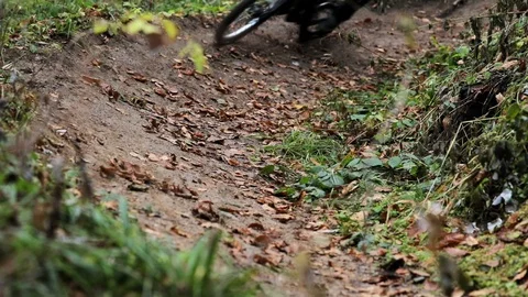 Downhill mountain biker Stock Footage 87478903