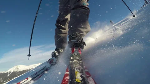 Downhill Skier 4K 스톡 동영상 46041944