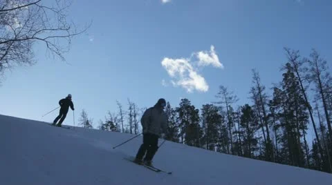 Downhill Skiing 01 Stock Footage 20528136