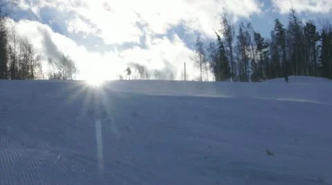 Downhill Skiing 03 Stock Footage 20528144