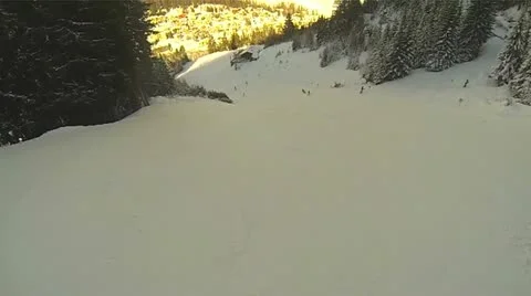 Downhill skiing Video stock 18898158