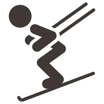 Downhill skiing Stock Illustration