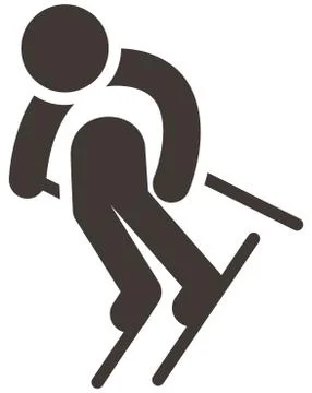 Downhill skiing Stock Illustration