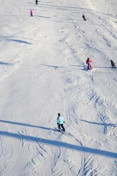 Downhill skiing Stock Photos