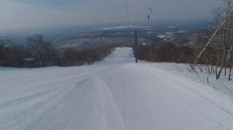 Downhill On A Snowboard Stock Footage 99139950