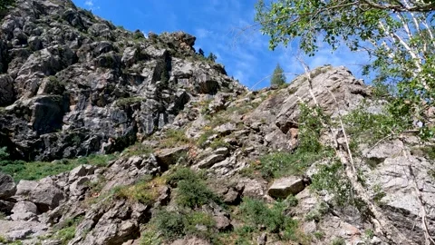 Downhill views of the high mountains Stock Footage 197524185