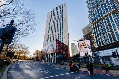 Downing Student Accommodation in Vauxhall district, London, United Kingdo Stock Photos