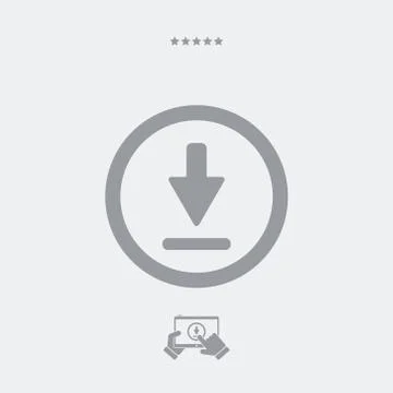 Downlad minimal web button Illustrazione stock