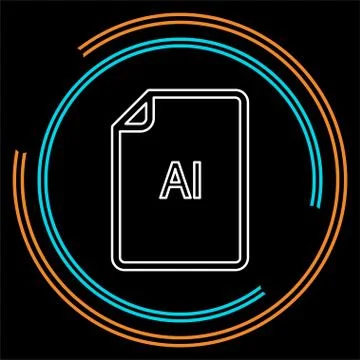 Download AI document icon - vector file format 스톡 일러스트