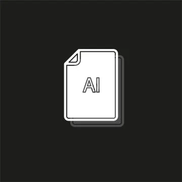 Download AI document icon - vector file format symbol 스톡 일러스트