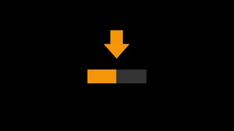 Download and loading icon animation on black background. Stock Footage 313727208