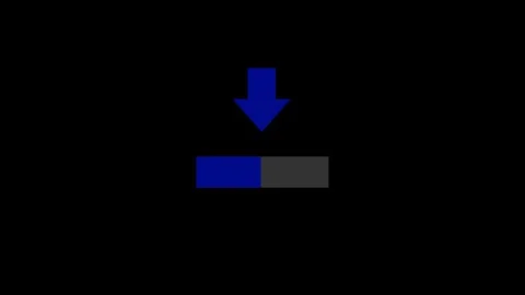 Download and loading icon animation on black background. Stock Footage 313727214