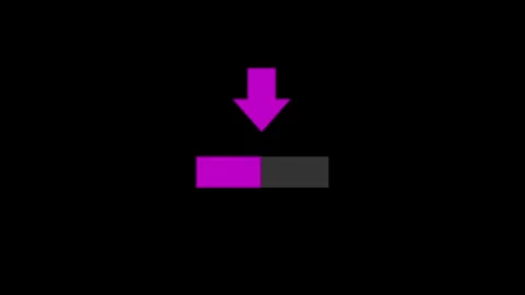 Download and loading icon animation on black background. Stock Footage 313727215