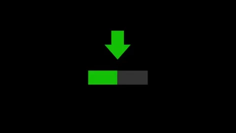 Download and loading icon animation on black background. Stock Footage 313727216