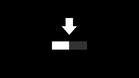 Download and loading icon animation on black background. Stock Footage 313727217