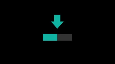 Download and loading icon animation on black background. Stock Footage 313727218