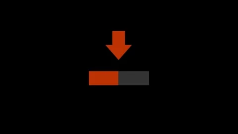 Download and loading icon animation on black background. Stock Footage 313727219
