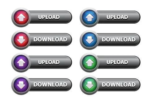 Download and upload button Stock Illustration