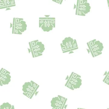Download and upload from cloud digital processing glyph seamless pattern 스톡 일러스트