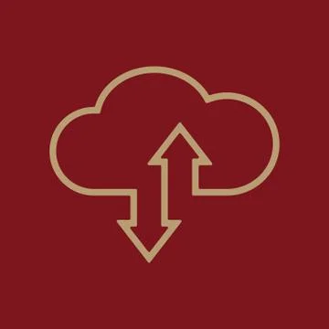 The download and upload to cloud icon Stock Illustration