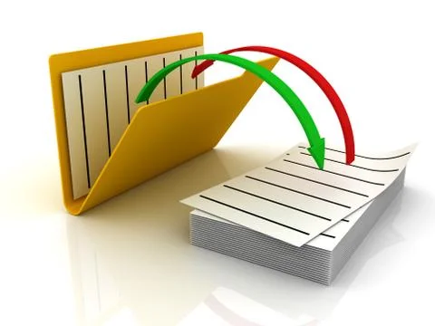 Download and upload files from a folder Stock Illustration