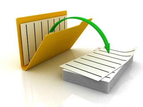 Download and upload files from a folder Stock Illustration