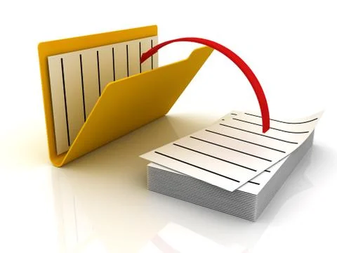 Download and upload files from a folder Stock Illustration