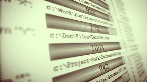 Download and Upload processing files data Stock Footage 77333802