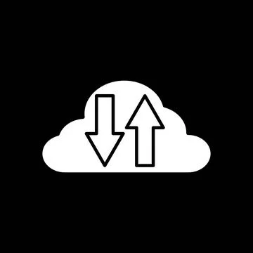 Download and upload vector icon. Flat sign for mobile concept and web design. Stock Illustration