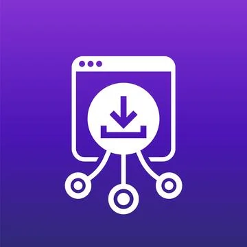 Download app icon, vector design Stock Illustration