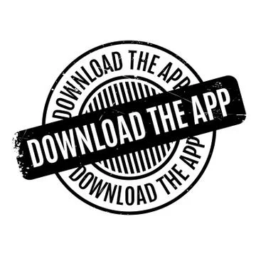 Download The App rubber stamp 스톡 일러스트