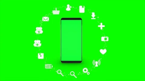 Download apps on smartphone Stock Footage 83764139